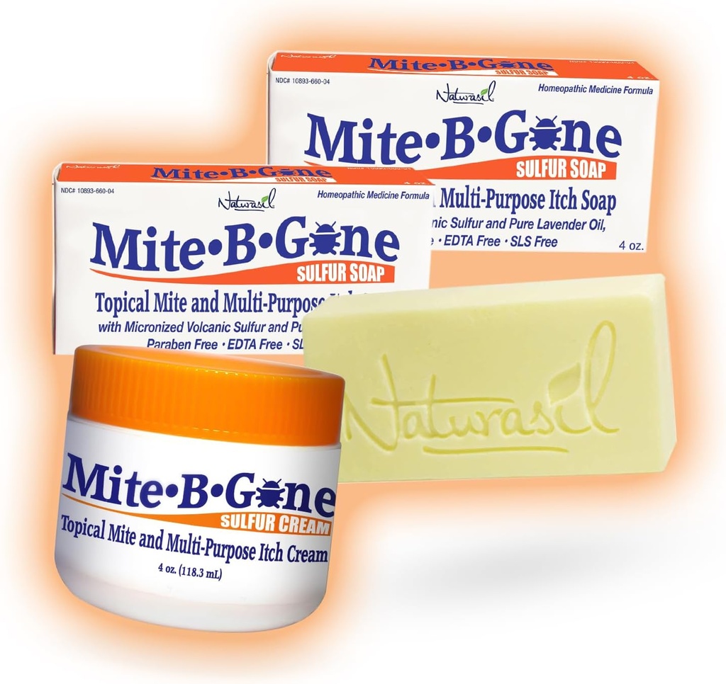 Fast-Acting Bug Bite Relief Pack by Mite-B-Gone - Ukľudňujúci sírový krém + 2 mydlá 