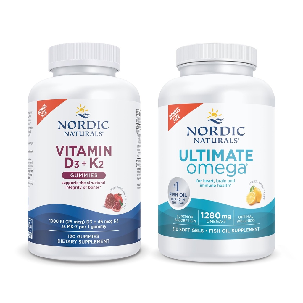 Nordic Naturals Starter Pack - Vitamín D3+K2 Gummy, Ultimate Omega