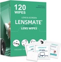 Lenzmate 120 gróf Lenov Utierky pre okuliare, predzvlhčené a jednotlivo zabalené Okuliare, Leny Čistiace utierky pre okuliare, slnečné okuliare, Goggles a Camera Lens
