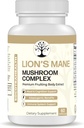 Lions Mane Mushroom Supplement - Premium Fruiting Body Extract - s Chaga, Maitake, Shiitake, Reishi - Mood, Brain and Immune Support, Adaptogen - Non-GMO - 60 Vegan Capsules