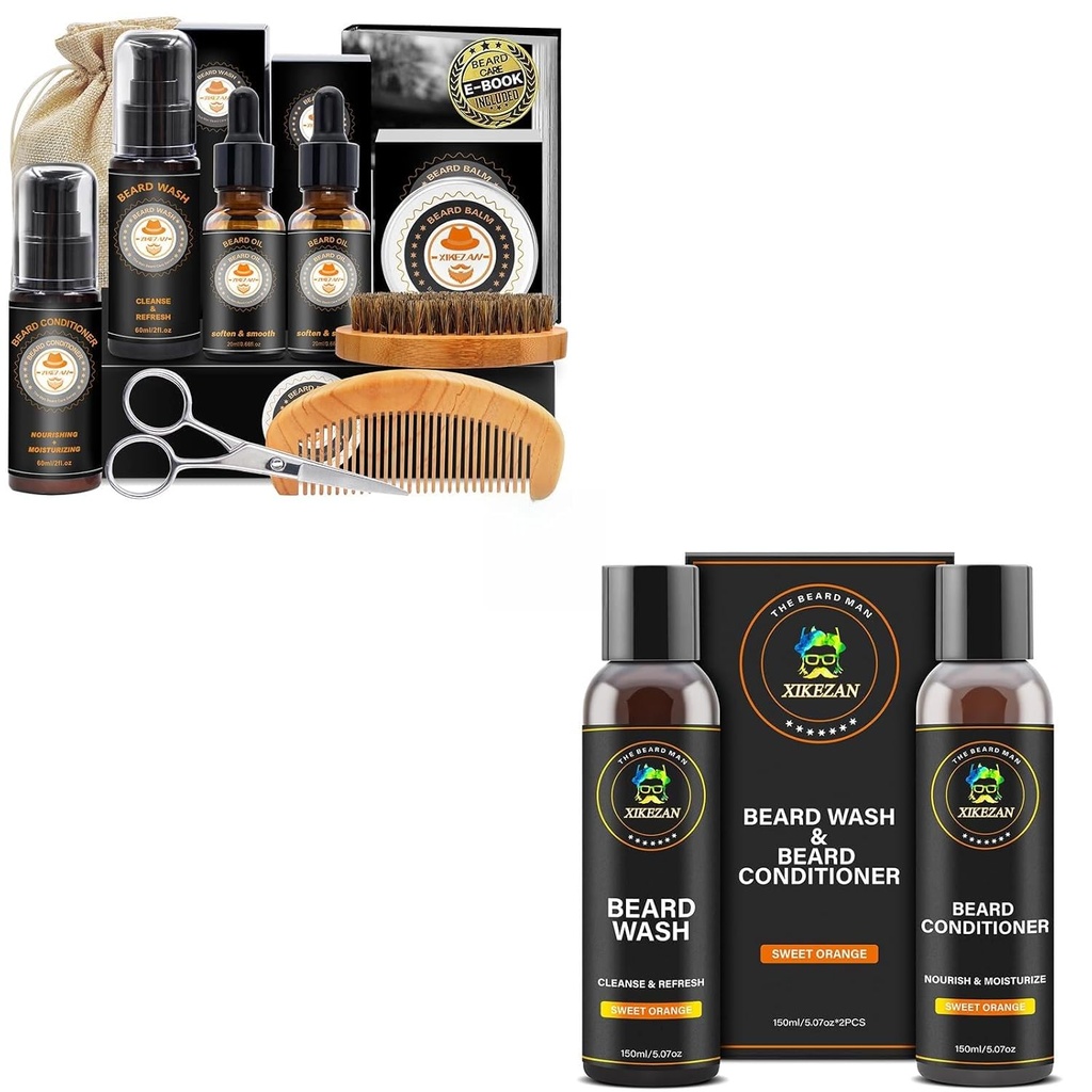 XIKEZAN darčeky pre mužov w/Beard Kit a brada šampón a kondicionér
