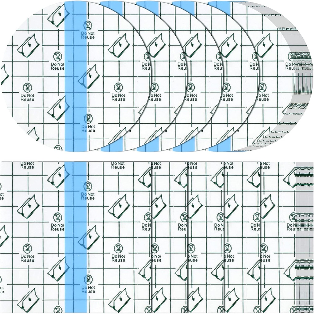 50 kusy Vodeodolné lepiace pásy Transparentné Stretch Bandáže Ochranné Jasné Filmy Obliekanie Tattoo Kryt Obväzové pásky pre Sprchovací plávanie(4 x 4 palce)