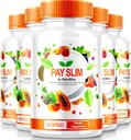 NutraRize (5 balenie) Pay Slim Kapsule, PaySlim All-Natural Supplement for Healthy Weight Loss, Premium Formula pre dosiahnutie telesných a fitness cieľov, oficiálne recenzie (300 Kapsule)