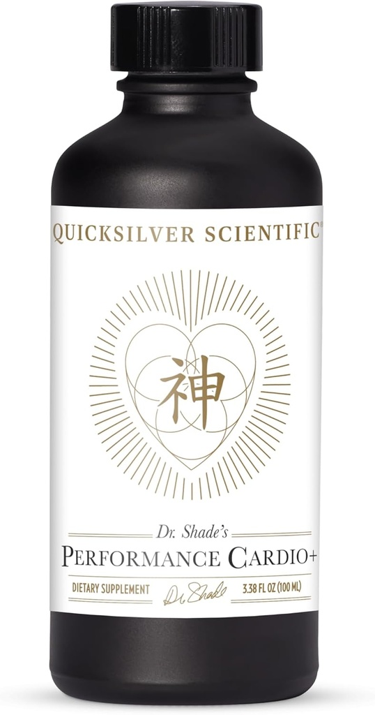 Quicksilver Scientific Performance Cardio+ - Bylinný doplnok na podporu krvného obehu a zdravia mozgu - Kardiovaskulárne doplnok s Hawthorn Berry + He Shou Wu + ženšen extrakt (3.38 oz)