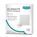 Dimora Calcium Alginate Wound Dressing, 4' x 4' Patches,10 Individuálne sterilné pads, mäkké a vysoko absorpčné Obliekanie Gauze, non-Stik Pading