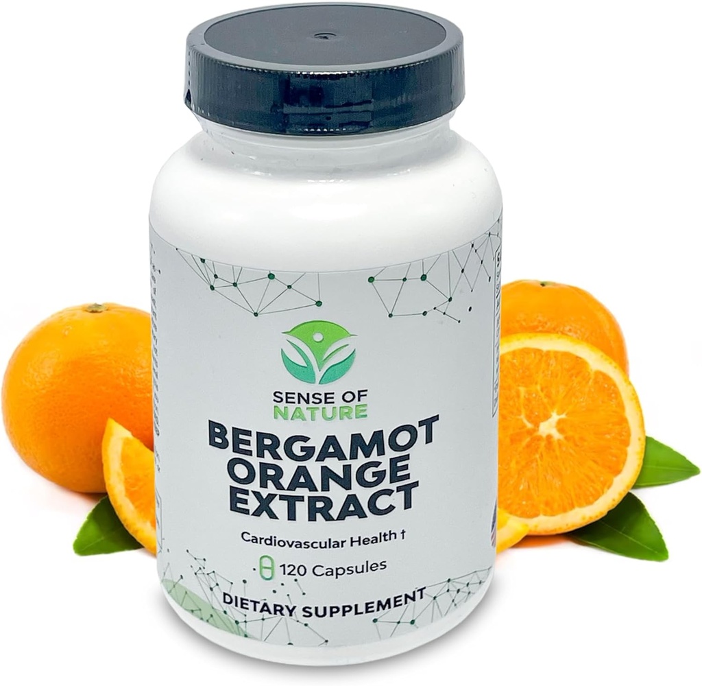 Bergamot Extract 1000mg - Organic Bergamot Orange Extract Supplement for Heart, Immune System Support, and Healthy Aging - Pure, Vegan Bergamot Capsules