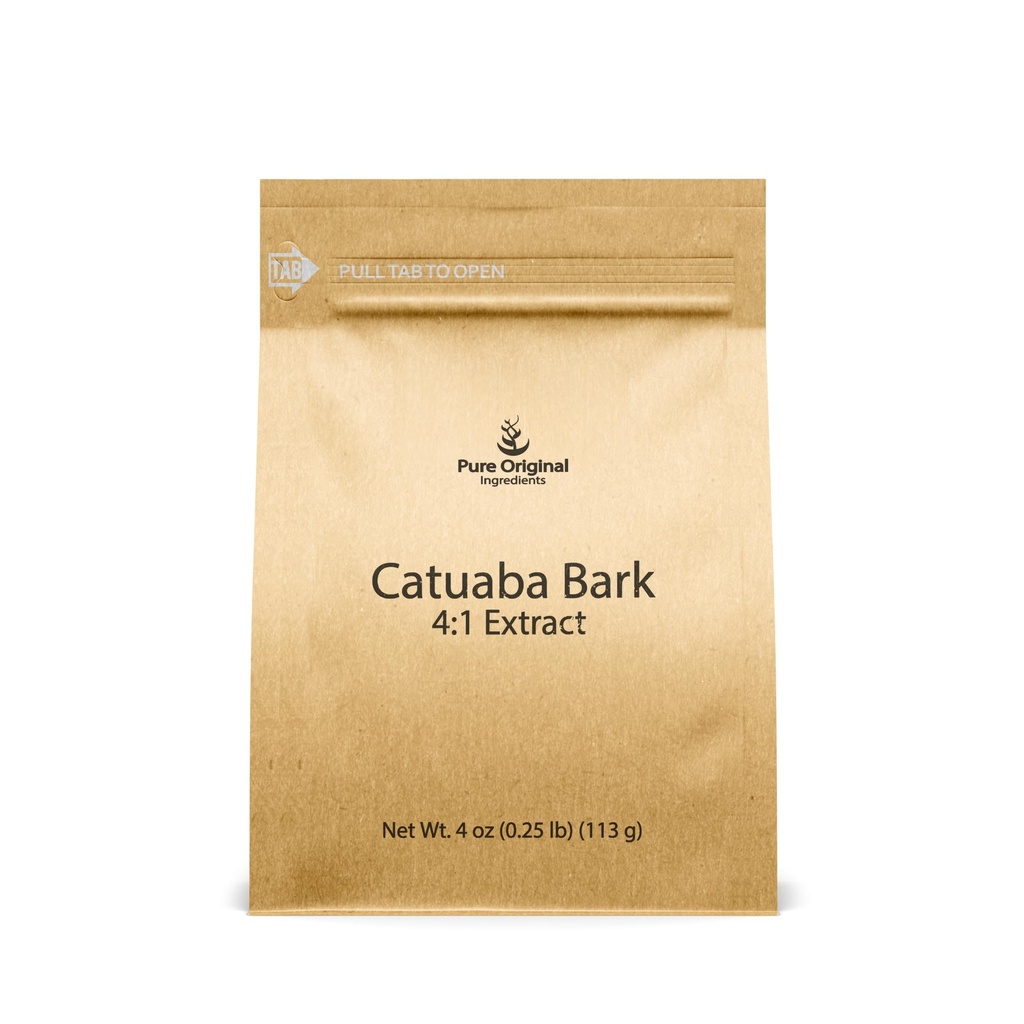 PURE ORIGINÁL SUROVINY Catuaba Bark Extract, 4 oz, 4:1 extrakt, jemný prášok, Dietary Supplement