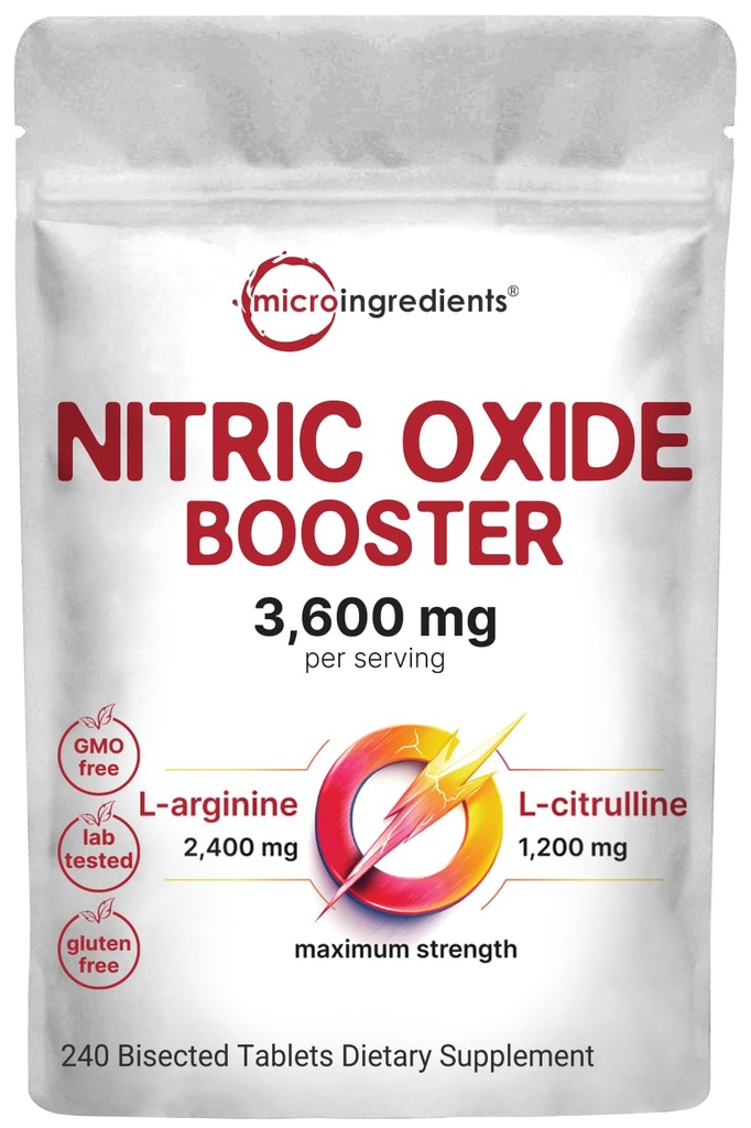 Doplnky k oxidu dusnatého pre mužov a ženy 3 600 mg 240 Bisektovaných tabliet 