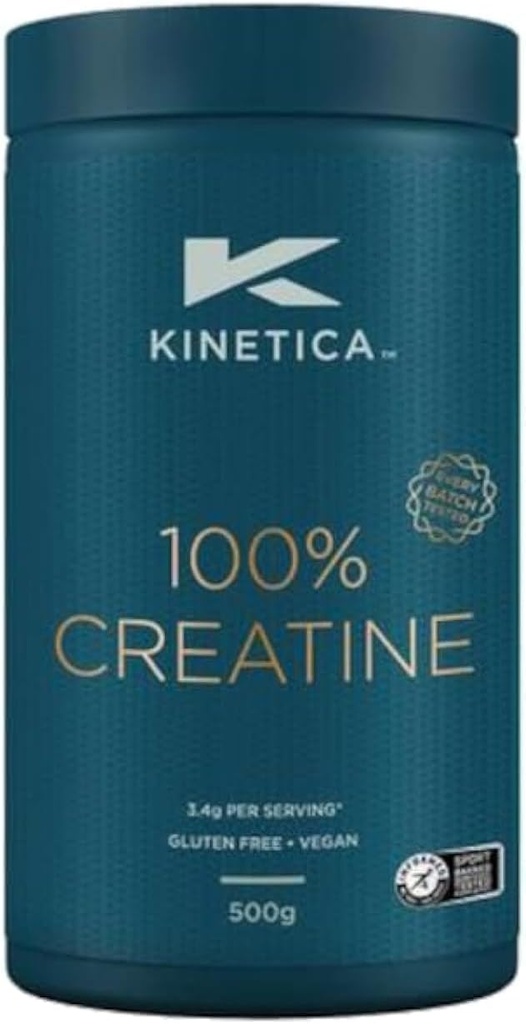 Kinetica 100% Kinetica Monohydrát Powder, 147 Servings, Creapure Creatin. Nutričné doplnky, Vegan & Gluten Free 500g