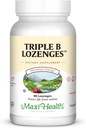 Maxi Health Triple B Lozenges - Vitamín B12 & B6 & Biotin - Jahodová chuť - 90 Chewies - Kosher