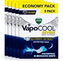 Vicks VapoCool Silné Sore Throat Drops, Max Strength Menthol, Soothes Sore Throat Bolesť, Winterfrost Flavor, 225ct (5-balenie 45 ct)