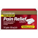 GoodSense Extra sila úľava od bolesti, acetaminofén kaplety, 500 mg, 50 gróf