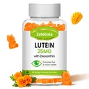 Lutein Gummies 25mg - Očné vitamíny Luteín & Zeaxantín Očné Doplnky pre dospelých,Sugar Free Eye Health Gumies Supplement - Support Vision, Macular, Blue Light Filtrovanie (60 Počet)