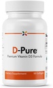 Zastaviť starnutie teraz - D-pure Formula 125 MCG - Premium vitamín D3 5000 IU s požltovým olejom - svalovina, zuby a kosti zdravie, zdravie srdca, a imunitná podpora - 90 Softgels