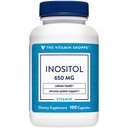 Vitamín Shoppe Inozitol 650MG podporuje zdravú funkciu pečene a buniek (100 kapsúl)