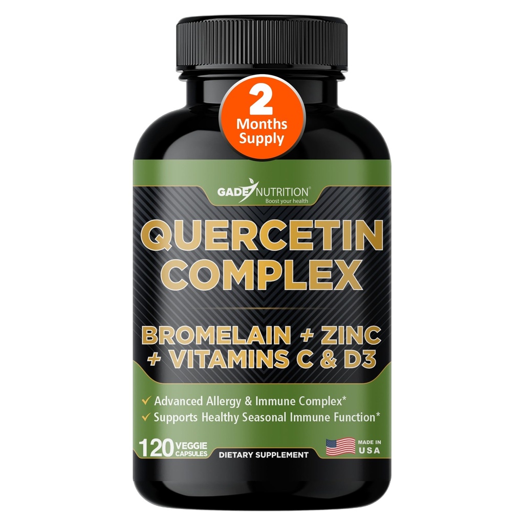 Gade Nutrition Organic Quercetin s hypromelínom Vitamín C a zinok