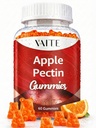 Jablkový pektín Gummy - Vysokovláknové doplnky s 2000mg Natural Cholesterol Lower Support, podporuje tráviaci wellness & Žalúdok Comfort, non-GMO a lepidlo zadarmo bylinné doplnky - 60 Vegan Gummy