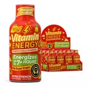 Vitamínová energia Immuno+ Extra sila Energia Shot Mango 12 Balenie, 260mg Prírodný kofeín, B-vitamíny, Citrikolína, Zelený čaj, Imunity & Focus Support, Zero Sugar, Gluten-free 1,93 fl oz