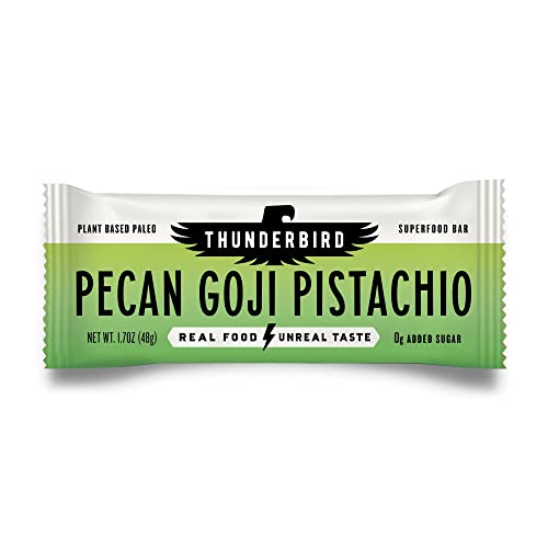 Hromadné bary Energy Snack, Gluten-Free s proteínom, Zdravé skutočné jedlo, Vegan Paleo Non-GMO, Bez pridania cukru, Pecan Goji Pistachio Flavor (12 Gróf, 1.7 oz. Bars)