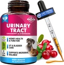 Mačka a pes infekcie močových ciest liečba & Natural UTI medicine Cranberry & D- Mannose - Oblička + podpora močového mechúra - Najlepšia inkontinencia, močový mechúr kamene - Pet Renálne zdravie a starostlivosť kvapky