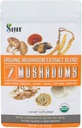 Sayan 7 Huby USDA organický extrakt prášok zmes doplnok 4 oz / 113g - Chaga, Reishi, Cordyceps, Maitake, Shiitake, Lion's Mane a Turecko chvost, žiadne výplne, pridať do kávy alebo čaju, ovocné telo