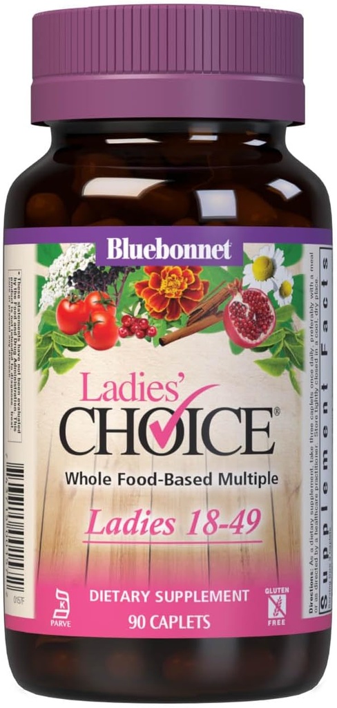 Bluebonnet Nutrition Ladies' Choice Celopotravinárske na báze multiplikácie pre ženy 18-49, 90 Fialová / Pink