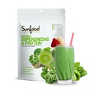 Sunfood Organic Supergreens & Protein - Greens Superfood Powder, Organic Protein Powder, Plant Based Vegan Protein, Super Greens for Gut Health w/Chlorella & Spirulina, 23g Protein per Serving - 8 oz