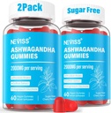 Ashwagandha Gummies, Magnézium Glycinate Gummies 2000mg pre dospelých, vitamín B6, zinok, Rhodiola Rosea, citrónový balzam, Podpora relaxácie, Prírodný Zzz, Mozog, svalovina, vytrvalosť, Energia, bez cukru