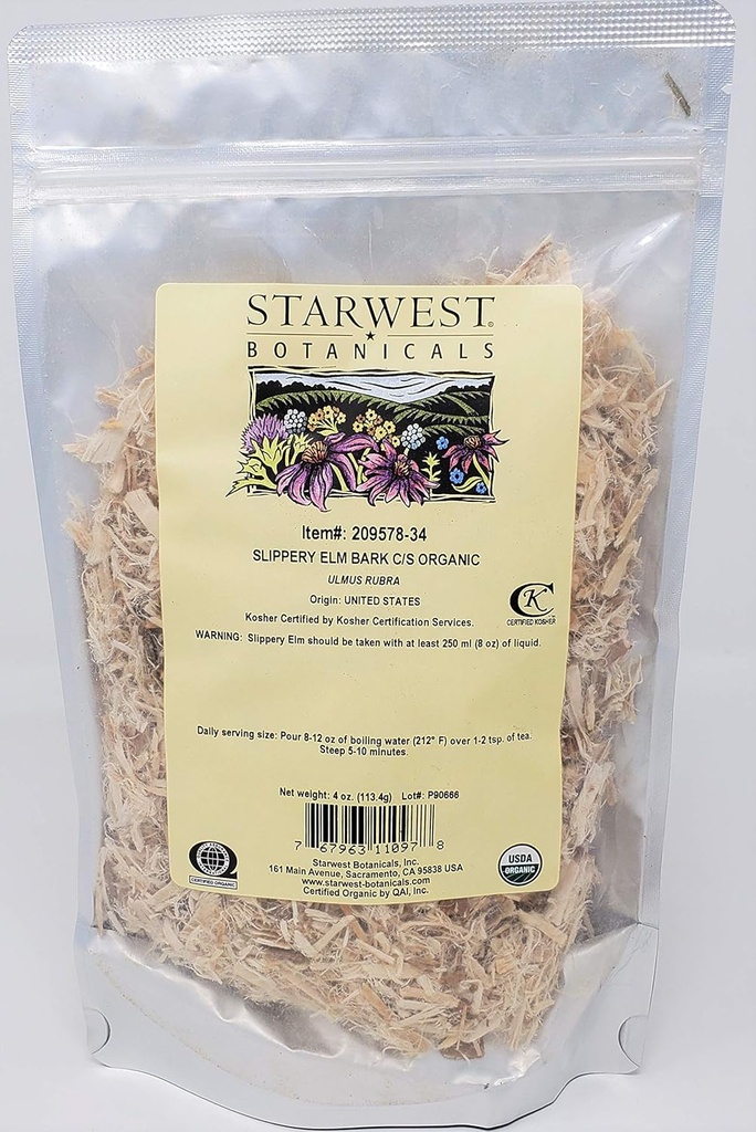 Organické Slippery Elm Bark Cut