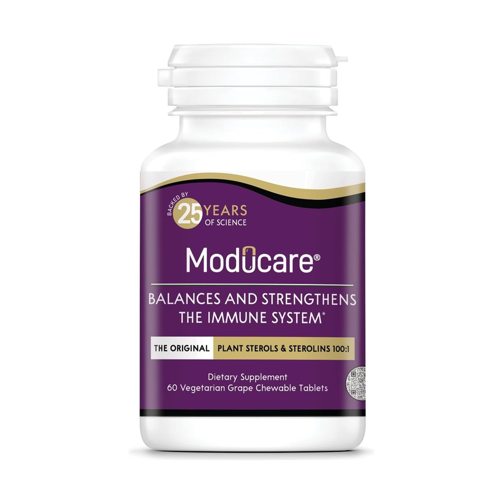 Moducare Daily Immune Support, Plant Sterol Dietary Supplement, Grape Ochutené, 60 žuvacie tablety (Backaging May Vary)