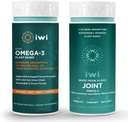 Iwi Omega-3 Sport & Joint Omega-3 Bundle, 30 Servings, Vegan Plant-Based Algae Omega 3, Krill & Fish Oil Alternative, No Fishy Dochute
