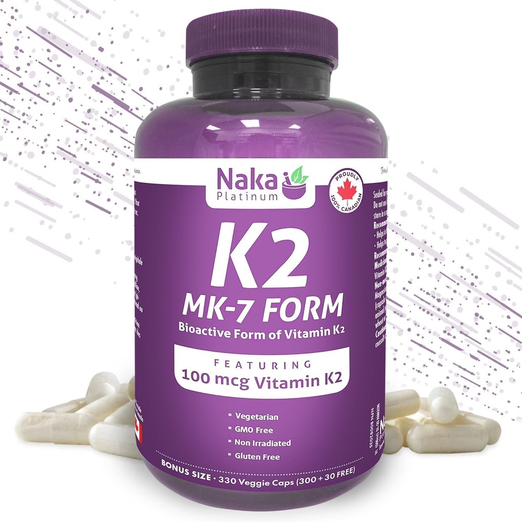K2 MK-7 330, Naka Platinum K2 (MK-7 formulár) 330 Veggie Caps - Exkluzívna veľkosť: 300 + 30 zadarmo, 330 Počet