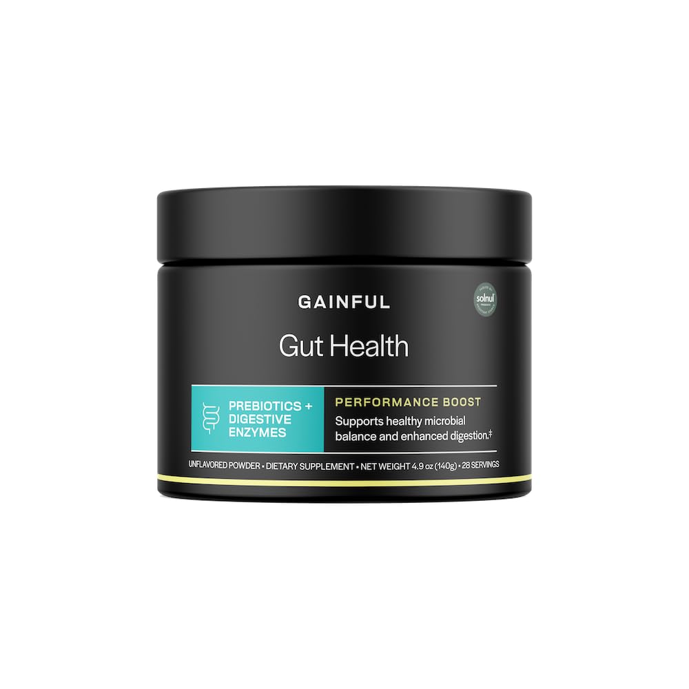 Výdatný Gut Health Performance Boost Powder Drink Mix s prebiotikami a trávivými enzýmami Blend, Podpora Balance, Denné Tráviace zdravie a Gut Zdravie Supplement, Nepríchutí, 28 Slúži