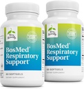 Terry Naturally BosMed Respiratory Support - Respiratory Support Supplement - Herbal Supplement for Lung Support - Healthy Lung Supplement for Clear Bronchial Passages - 60 Softgels (Pack of 2)