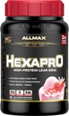 ALLMAX HEXAPRO, Strawberry - 2 lb - 25 Grams of Protein per Serving - 8-hour Trvalé uvoľnenie - Zero Sugar - 21 Servings
