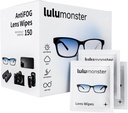 Anti Fog Lens Wipes for Eye glasses Lulumonster, [150 pre-moisted Individually Wipped Wipes] [non-Scratching & non-Streaking] Čistejšie Wipes for Glasses, Sunglass, Phone Screen Camera Lens, Goggles