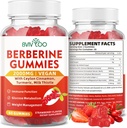Berberine Gummies,Cugar Free 2000mg High Potency Berberine HCI Supplement, Plus Ceylon škorica, Milk Thitle for Women & Muži, Immune System & Replacement Support - 60 Gummies
