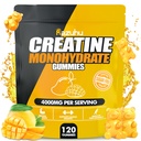 Ochutený kreatín monohydrát Gummy bez cukru, Pre cvičenie Doplnky kreatín Gummy pre mužov a ženy, Gym Doplnky,Podporuje rast svalovej hmoty,Dostupnosť,sila,Energy Boost (120 gróf)-Mango