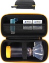 GETGEAR Astma Inhaler Púzdro držiaka, Kompaktné a pevné puzdro pre šikovný Ventolinový inhalátor pre dospelých a deti (CASE LEN) (čierna)
