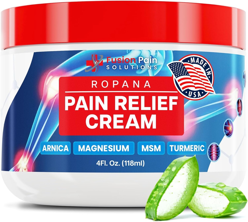 Krém na zmiernenie bolesti s Arnica, horčíkom, MSM & Turmeric (4 FL Oz) - prírodný krém na zmiernenie bolesti pre kĺby a bolestivé svalstvo - úľava od bolesti bez mastnoty