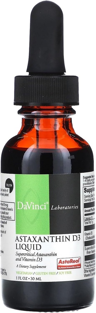 Davinci Laboratories Astaxantin D3 Liquid - 1 fl oz