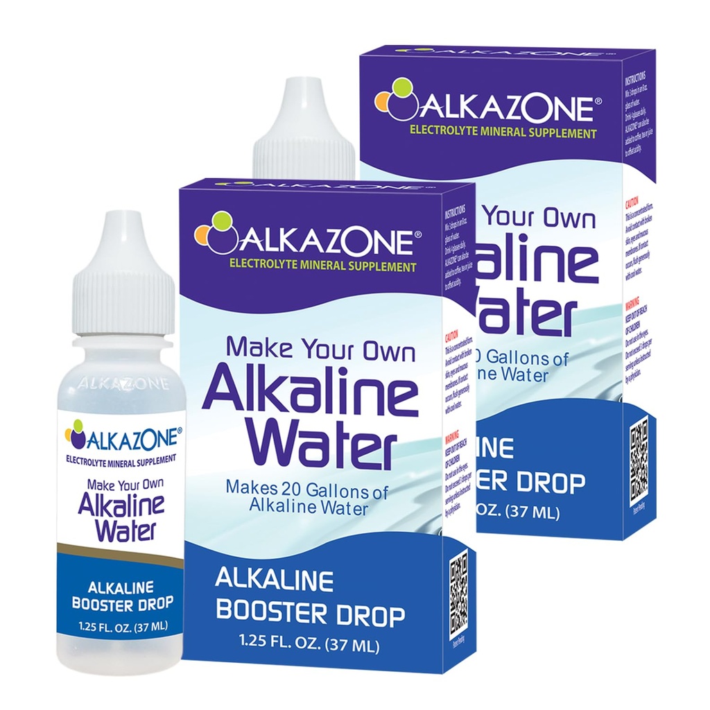 ALKAZONE Make your own Alkaline Water - Alkaline Booster Drop 1,25 oz (2 balenia)