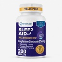WELMATE - Nočný spánok - Doxylamín Sukcinát 25 mg - pre dospelých a deti 12+ - 200 tabliet