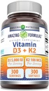 Amazing Formulas Vitamín D3 5000 IU s vitamínom K2 100 Mcg 