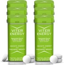 Viter Energy 40mg Kofeínové mäty - bez cukru, B vitamíny, Vegan, Boosts Fast Energized Alert Focus, Kofeínové Nootropic Supplement Pills (Spearmint Flavor, 20ks, 6 Balenie, 120ks celkom)