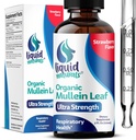 Mullein kvapky pre Pľúca, 2 Fl. Oz, Mullein Leaf Extract pre Pľúca Jahodová aróma, Mullien Lung Detox a očistiť, Mullen Tincurtation Podpora pre zdravé dýchanie