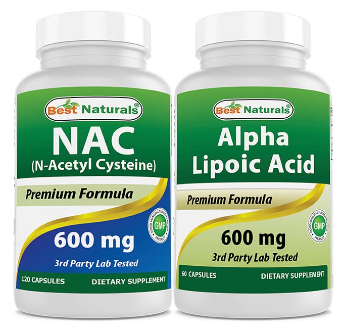 Najlepšie prírodné NAC 600 mg & Alpha Kyselina lipoová 600 mg