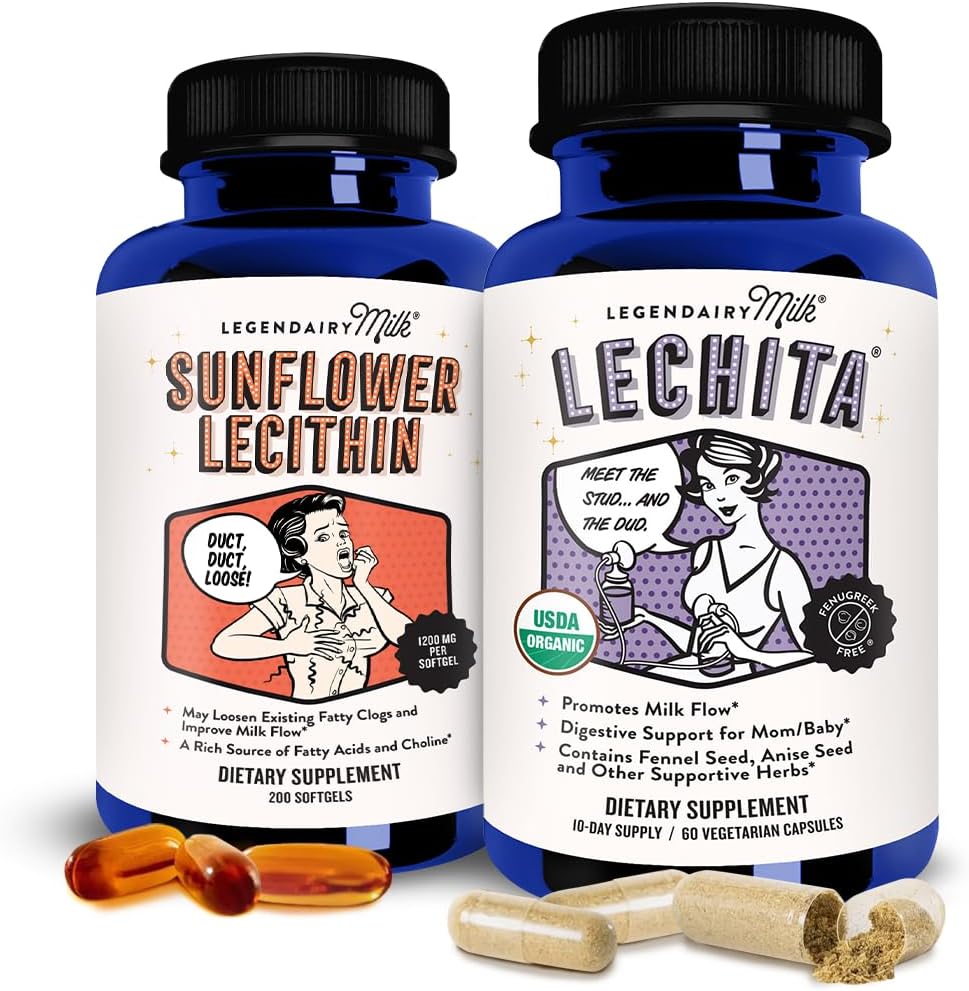Legendairy mlieko slnečnica Lecitin + Lechita - Dojčenie Doplnky pre mlieko Supplements for Milk Supply and Cotted Milk Ducts - Laktačné doplnky pre mlieko prietok a zvýšenie výroby mlieka