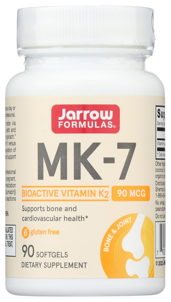 Jarrow Formuly MK-7, 90 mcg, 90 Softgels