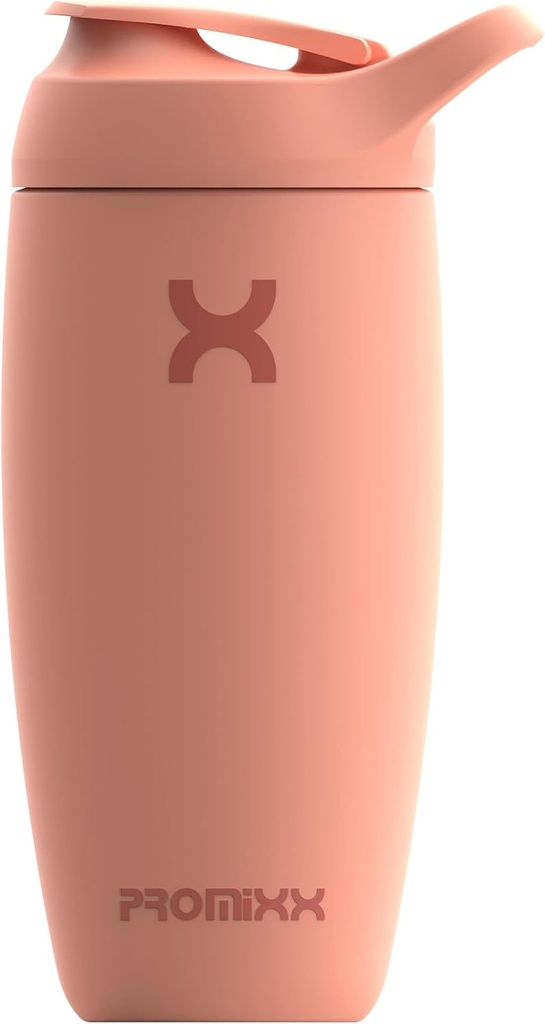 Promix Pursuit Shaker Fľaša Izolovaná nerezová oceľ Voda Fľaša a trepačka Cup, 18oz, Coral